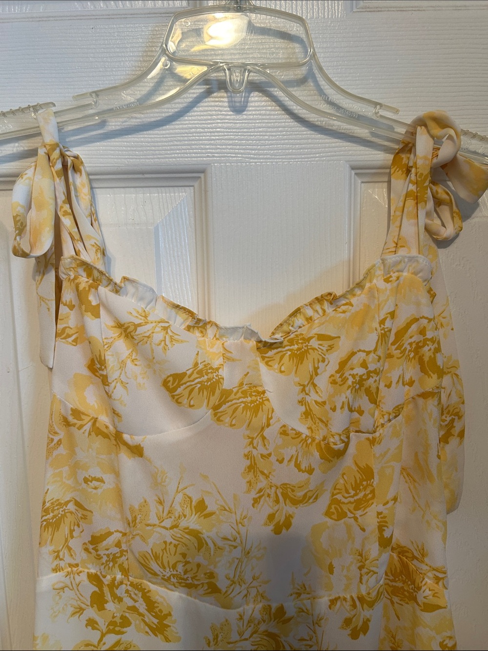 Yellow Floral Corset Maxi Dress - Picture 6 of 9